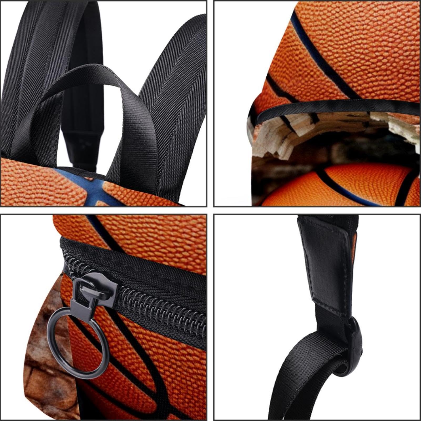 Men's & Women's Travel Backpack with Ball Basketball Wall Texture - Durable & Stylish for Hiking, Gym, Work & Daily Commute