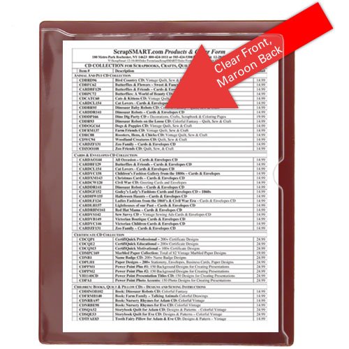 StoreSMART 10-Pack Heavy Duty Maroon Plastic Paperwork Organizers with Clear Front - Office File Folders for Documents, Receipts & Bills - Perfect for Home, Office & School Organization