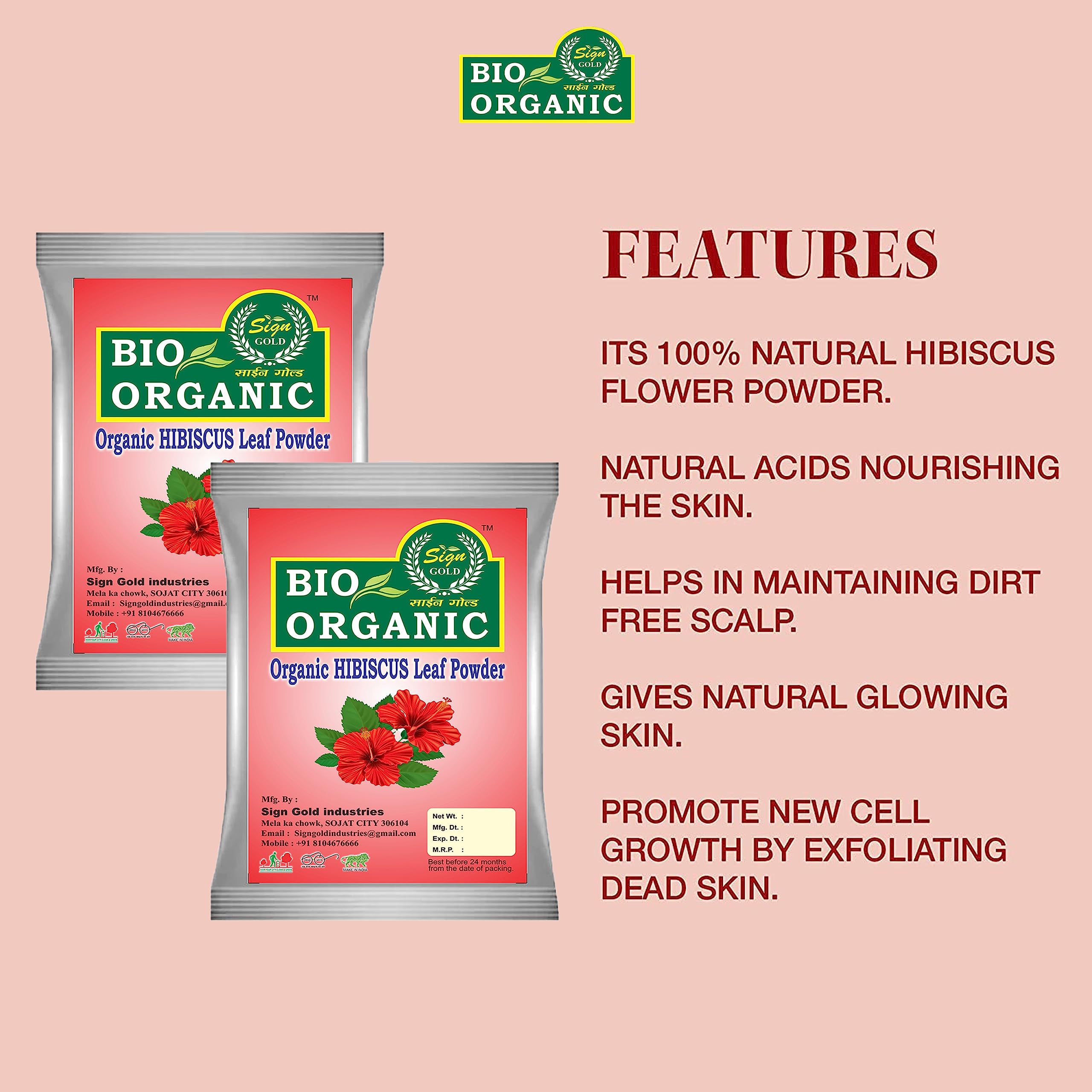Premium Organic Hibiscus Leaf Powder for Hair Growth & Skin Care - 200g | Natural Hair Mask, Face Scrub & DIY Beauty Recipes | Perfect for Homemade Hair Treatments & Glowing Skin