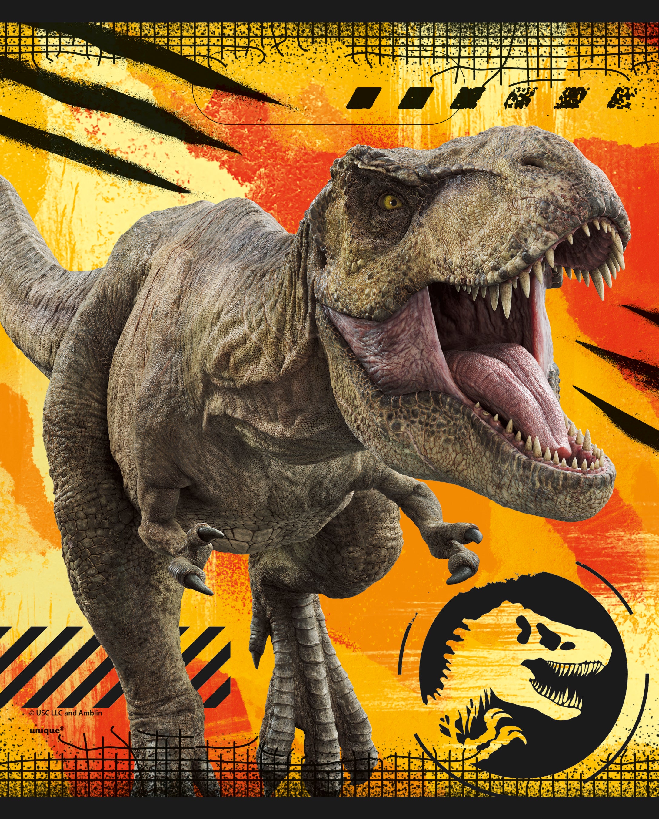 Jurassic World 3 Party Favor Loot Bags - 8 Pack Dinosaur Themed Goodie Bags for Birthday Parties, School Events & Movie Night Treats