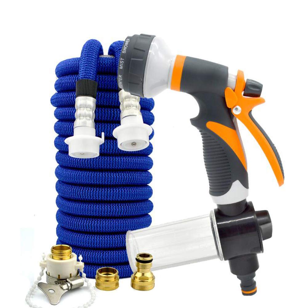 **AOHMG Expandable Garden Hose 72 Feet - No-Kink, No-Tangle Flexible Water Hose with Double Latex Core - Ideal for Home, Yard, Car Washing & Commercial Use**