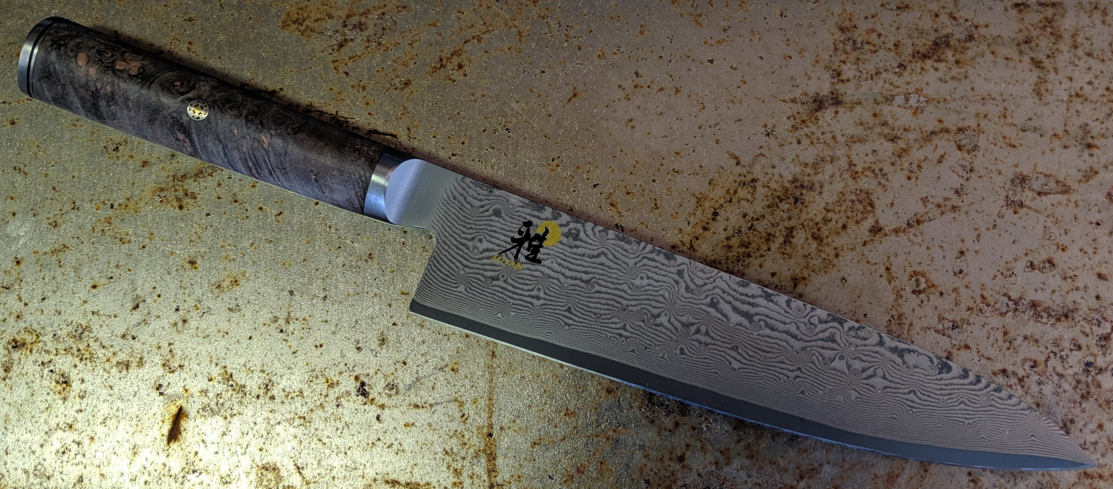 Miyabi Black 8-Inch Chef's Knife - Premium Japanese Damascus Steel Kitchen Knife for Professional Chefs & Home Cooking - Perfect for Slicing, Dicing & Chopping Vegetables, Meat & Herbs