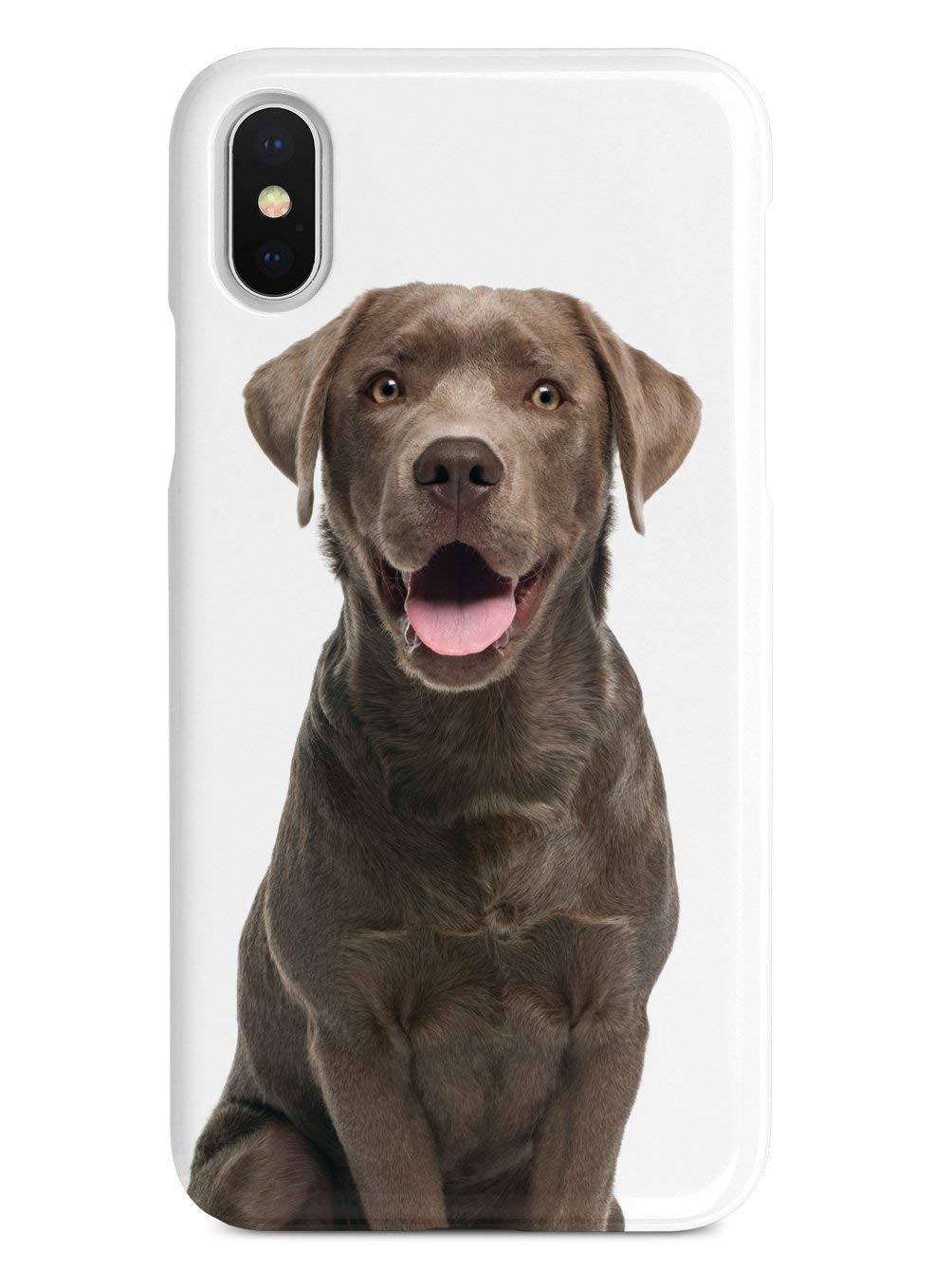 Premium 3D Textured Protective Phone Case for Apple iPhone Xs Max - Chocolate Labrador Design - Shockproof & Scratch-Resistant Cover - Perfect for Everyday Use, Outdoor Activities & Gift Giving