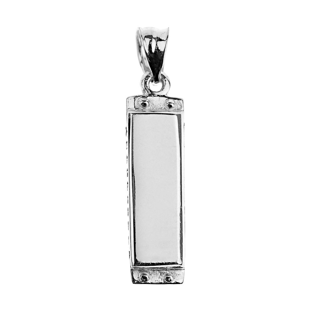 925 Sterling Silver Music Note Harmonica Pendant Necklace for Women - Elegant Musical Jewelry Gift for Musicians & Music Lovers - Perfect for Concerts, Gifts & Everyday Wear