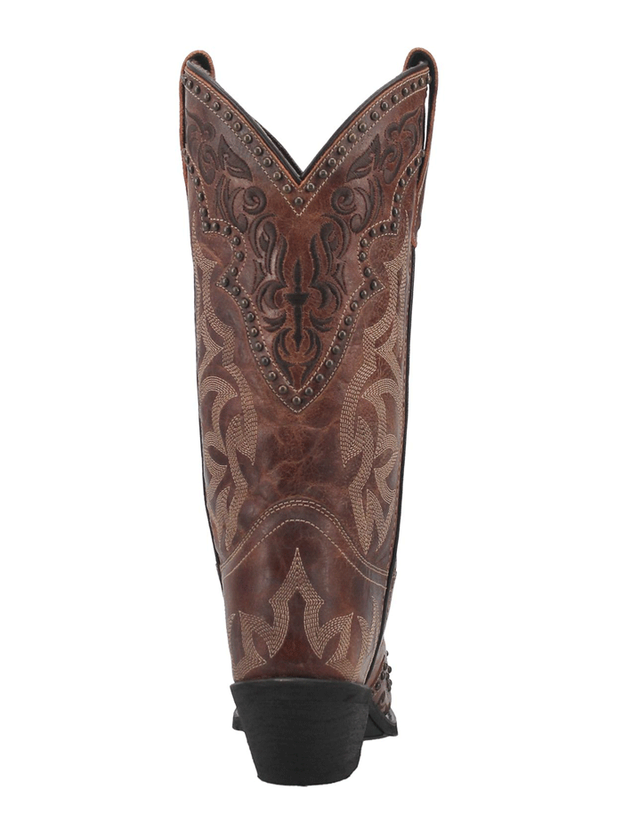 Laredo 52410 Women's Braylynn Leather Boots - Brown Cowboy Boots for Western Riding, Country Fashion & Outdoor Activities