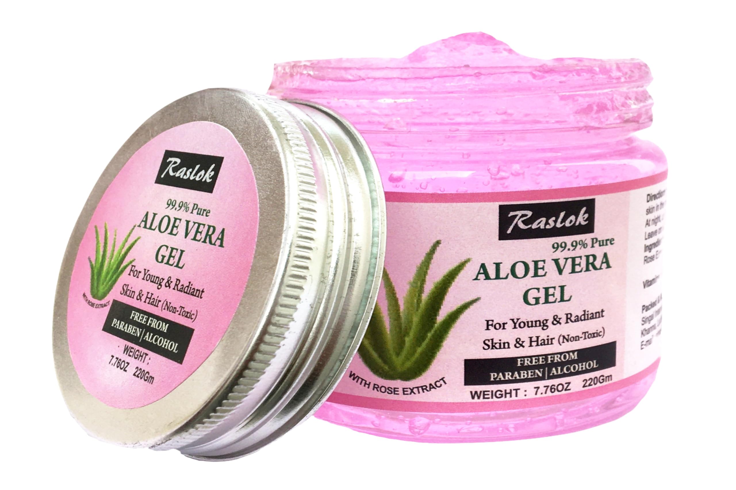 Pure Organic Aloe Vera Gel for Face & Hair - Natural Moisturizer, Skin & Scalp Care, Soothing Sunburn Relief (Rose Scented, 11.46 oz) - Perfect for Daily Hydration, After-Sun Care & Hair Conditioning