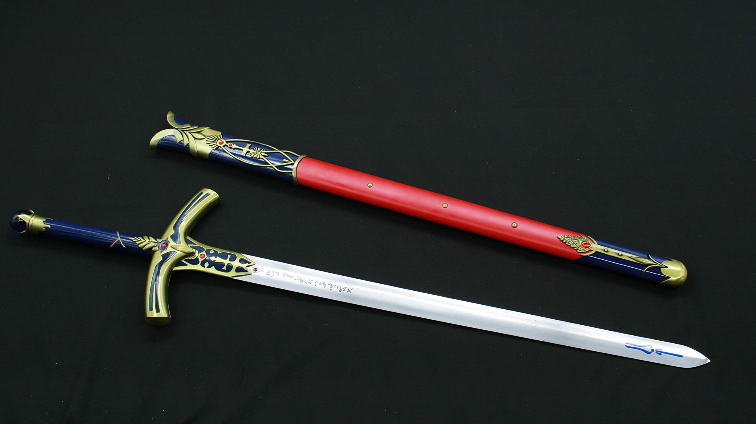 Fate Stay Night & Fate Grand Order Saber Anime Cosplay Sword - Excalibur Replica with Blue Scabbard | Perfect for Cosplay, Collectors, and Display