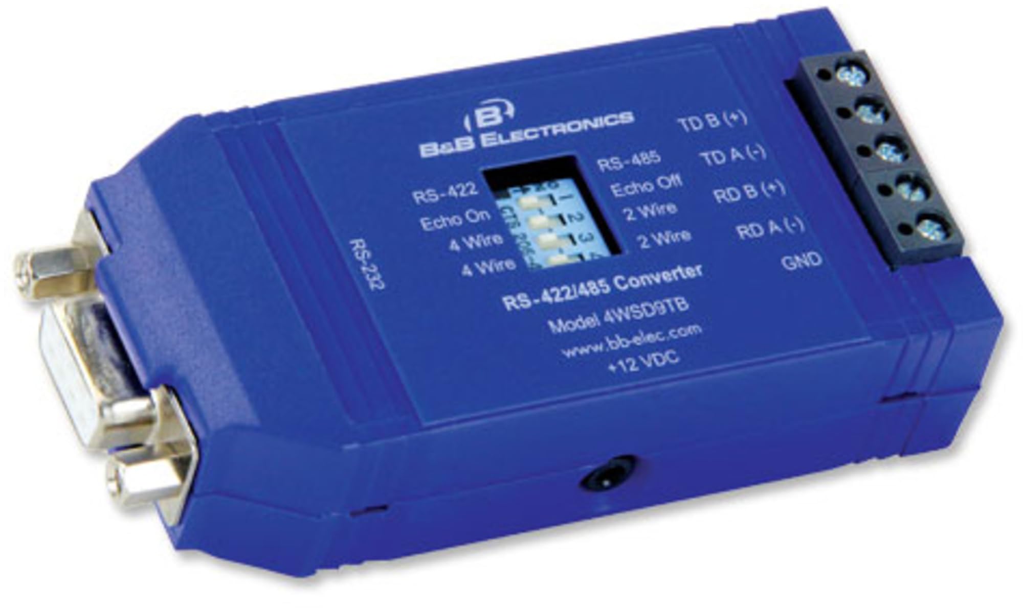 B&B Electronics 4WSD9TB USB to Serial Adapter - High-Speed RS232 Converter for Industrial Equipment, POS Systems, and Legacy Devices