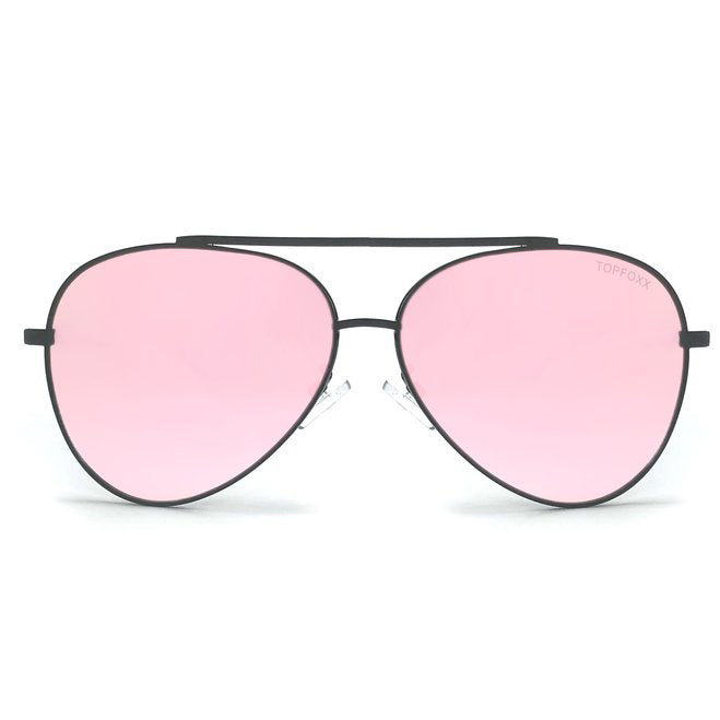Rose Gold Aviator Sunglasses for Women - Classic Metal Frame UV Protection - Perfect for Driving, Beach & Outdoor Activities