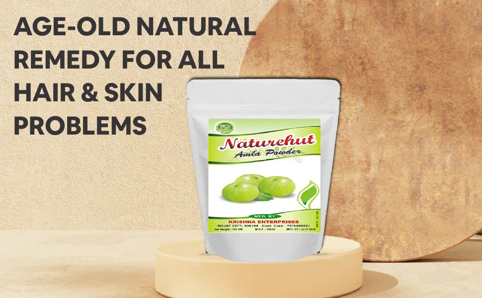 Naturehut Pure Amla Powder (1Kg) for Hair Growth & Scalp Health | 100% Natural Indian Gooseberry Supplement | DIY Hair Masks, Smoothies & Ayurvedic Remedies
