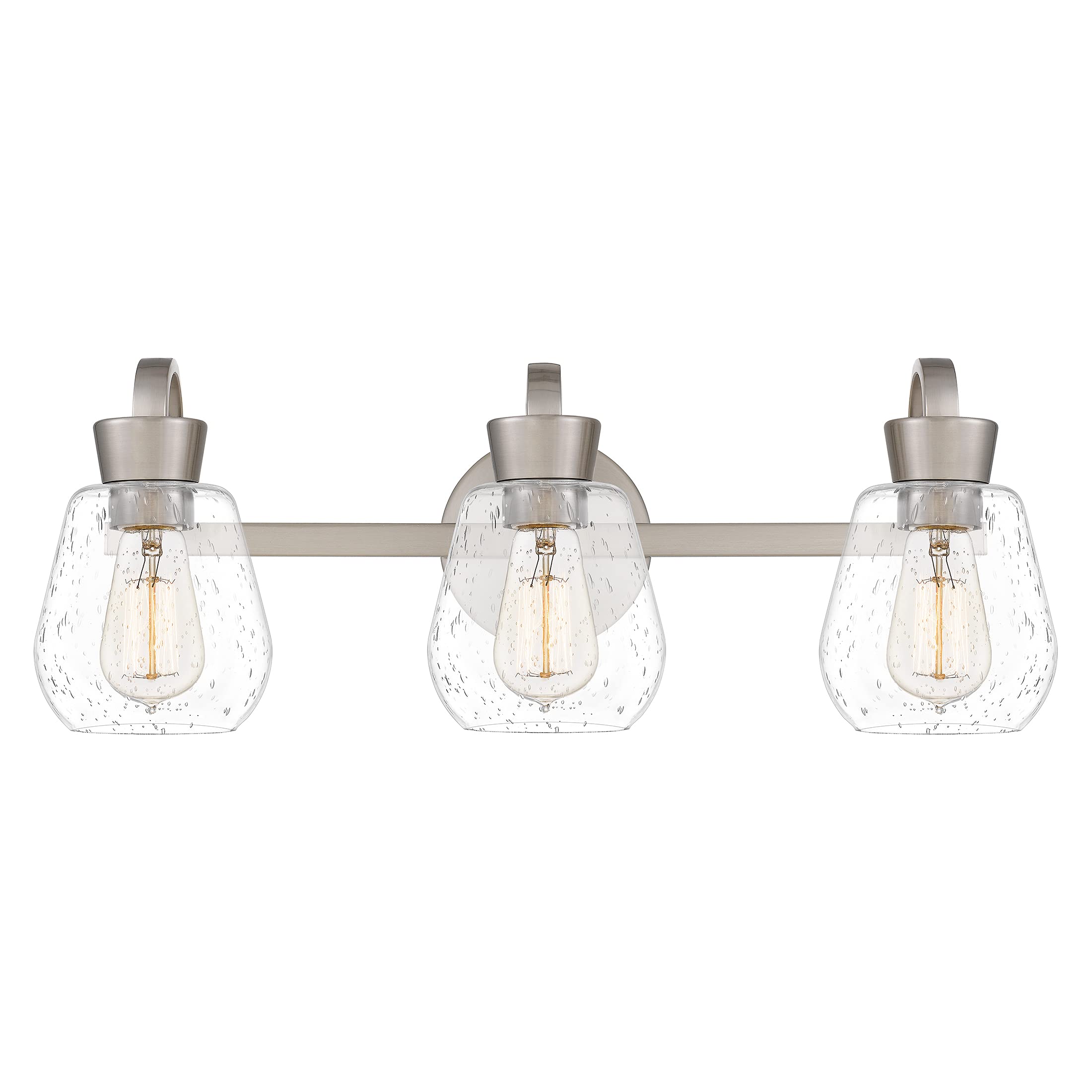 DS19204 Halstead Vanity Light in Brushed Nickel - Modern Bathroom Lighting Fixture for Vanity Mirror, Dressing Room & Makeup Area