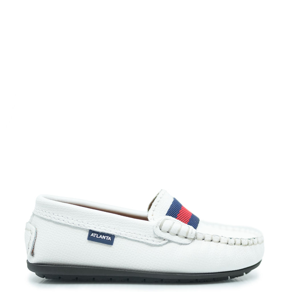 Atlanta Moccasin White Ribbon Loafer Shoes for Women - Comfortable Casual Slip-On Flats - Perfect for Office, Travel & Everyday Wear