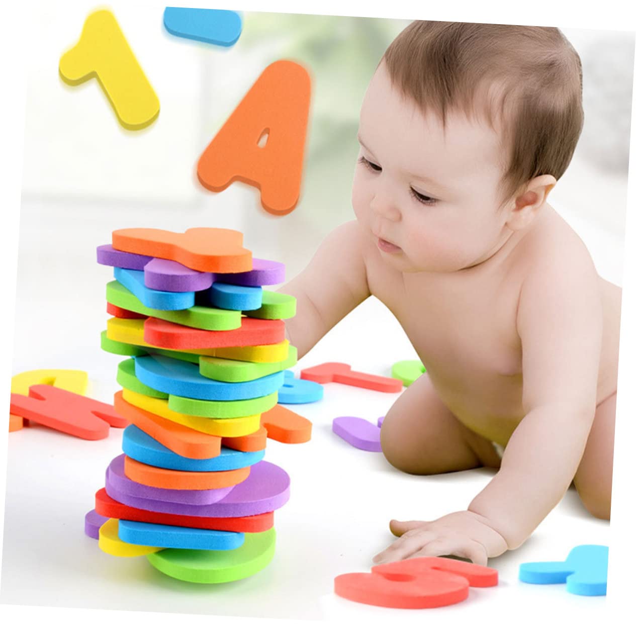 DRESSOOS 1 Set Foam Bath Toys for Kids - Number Counting & Puzzle Learning Toys for Toddlers - Fun Educational Shower Toys for Bathtime Play and Early Math Skills Development