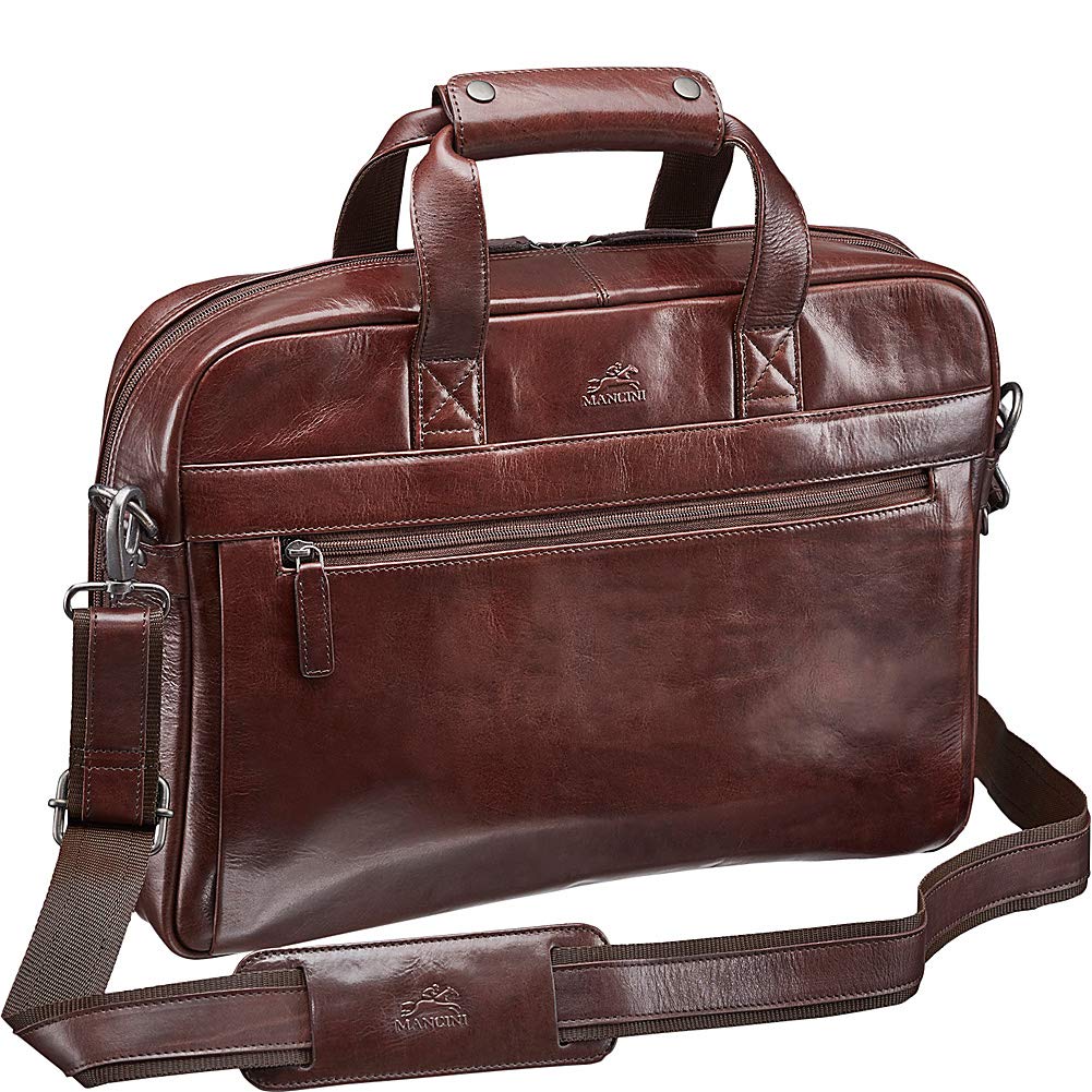 Mancini Premium Zipper Laptop & Tablet Briefcase - Stylish Business Bag for Work, Travel & Commuting - Fits 15.6 Inch Laptop & iPad