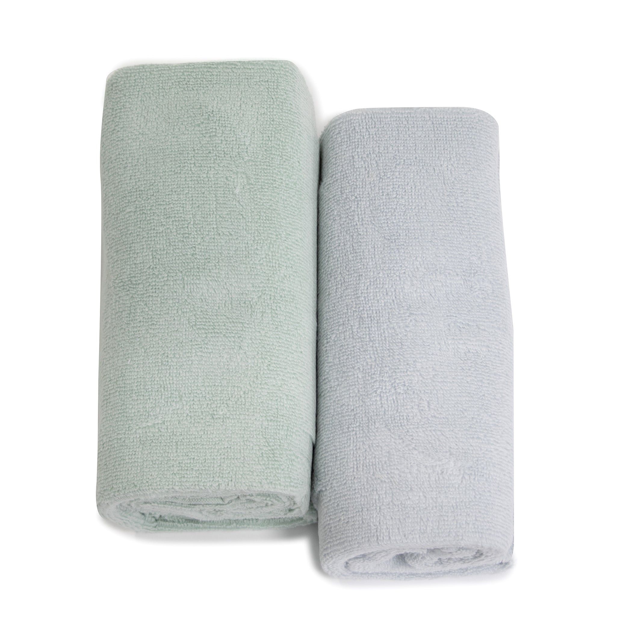 Premium Nordic 2-Pack Bath Towels - Dusty Sky & Dusty Mint Colors | Soft Absorbent Quick-Dry Towels for Spa, Bathroom, Pool & Beach Use