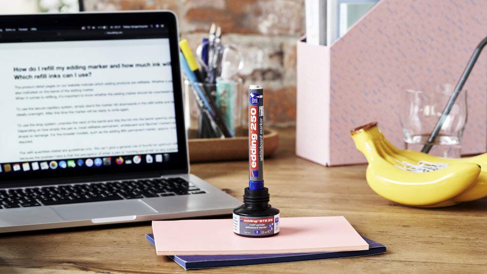 edding 250 Whiteboard Markers - Black Bullet Tip 1.5-3mm - Refillable Dry Erase Markers for Whiteboard, Flipchart, Glass & Magnetic Boards - Ideal for Office Meetings, Classroom Teaching & Home Organization