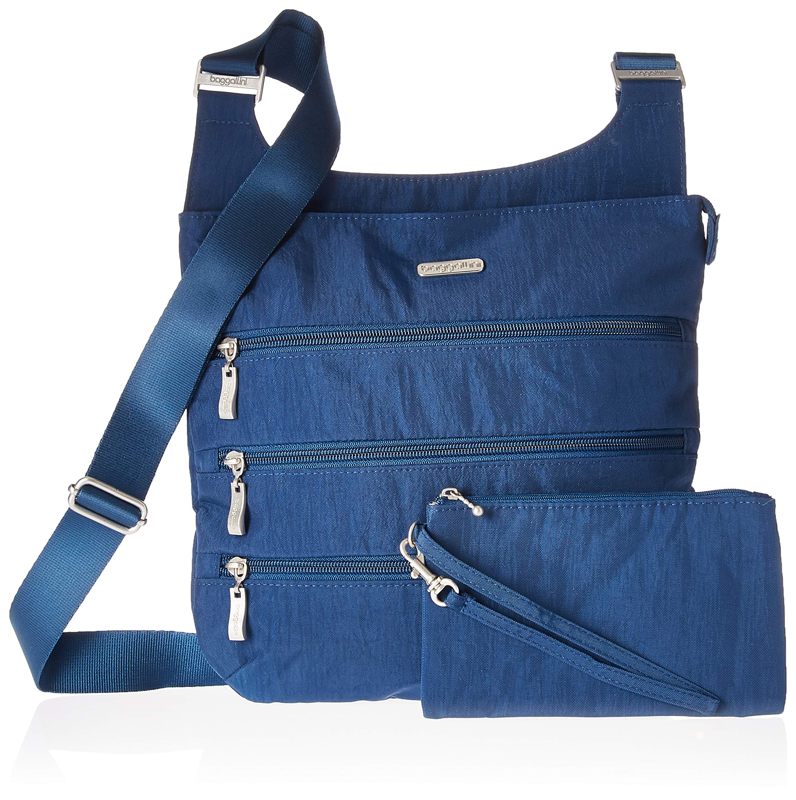 Baggallini Big Zipper Travel Crossbody Bag - Stylish & Secure Anti-Theft Purse for Women | Perfect for Airplane, Commute & Everyday Use