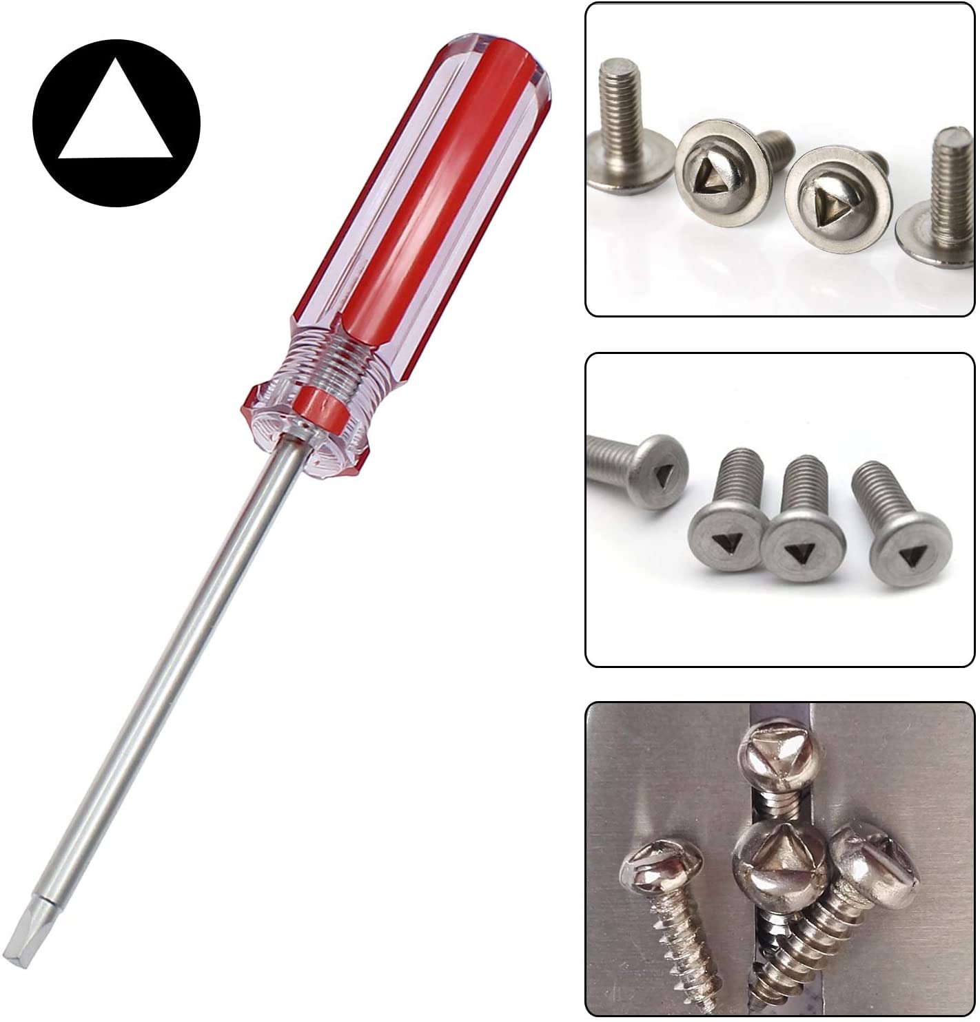 Utoolmart 10-Piece Magnetic Triangle Screwdriver Set - 2.3mm Triangle Head, 75mm 45# Steel Shaft with 55mm Ergonomic Plastic Handle - Perfect for Electronics Repair, Home Improvement & DIY Crafts