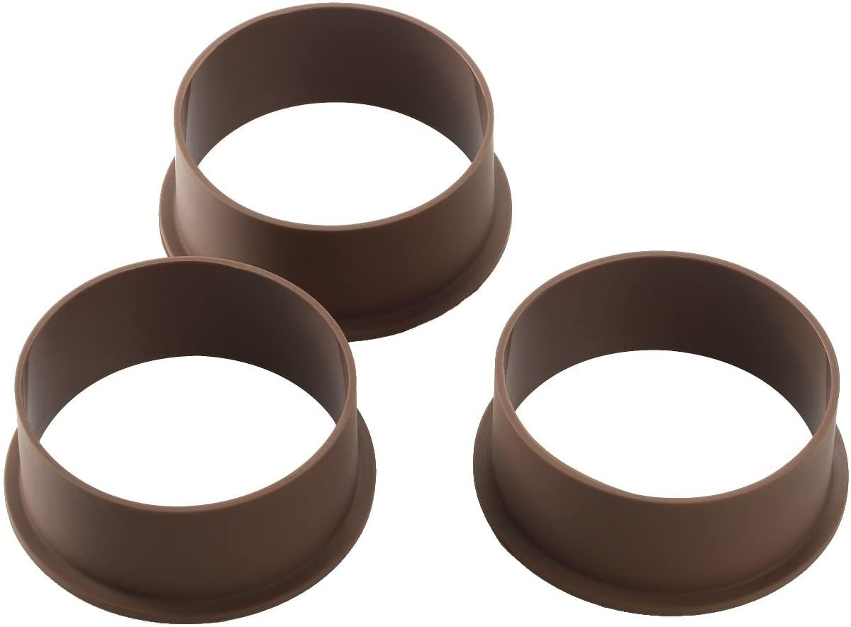 3-Piece Silicone Cake Ring Set - Non-Stick Japanese Souffle Pancake Molds, Egg Frying Rings & Sushi Cake Molds (100mm Diameter) | Perfect for Fluffy Pancakes, Homemade Sushi & Baking
