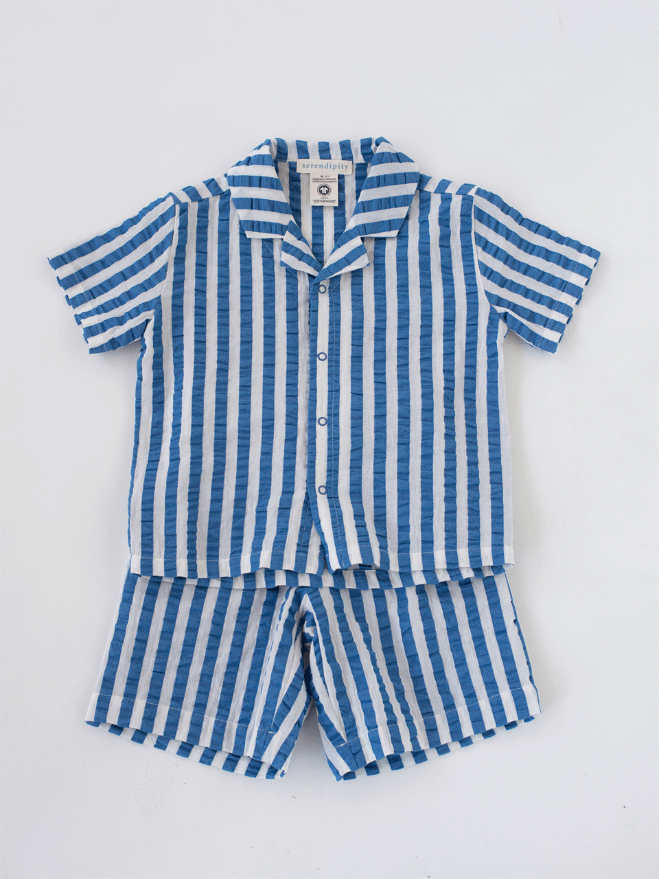 Azur Striped Short Sleeve Shirt by Serendipity | Casual Summer Men's Button Down Shirt | Perfect for Beach Outings, Office Wear & Date Nights