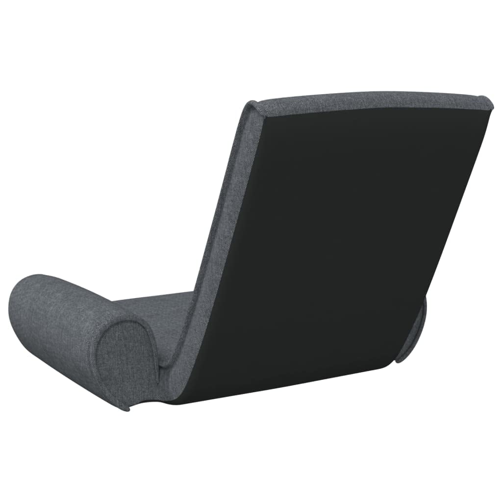 **CHARMMA Folding Floor Chair with Back Support - Padded Sleeper Sofa Bed, Recliner, Gaming & Meditation Chair for Adults - Soft Fabric, Armrests, Gray - Perfect for Living Room, Bedroom & Game Room**