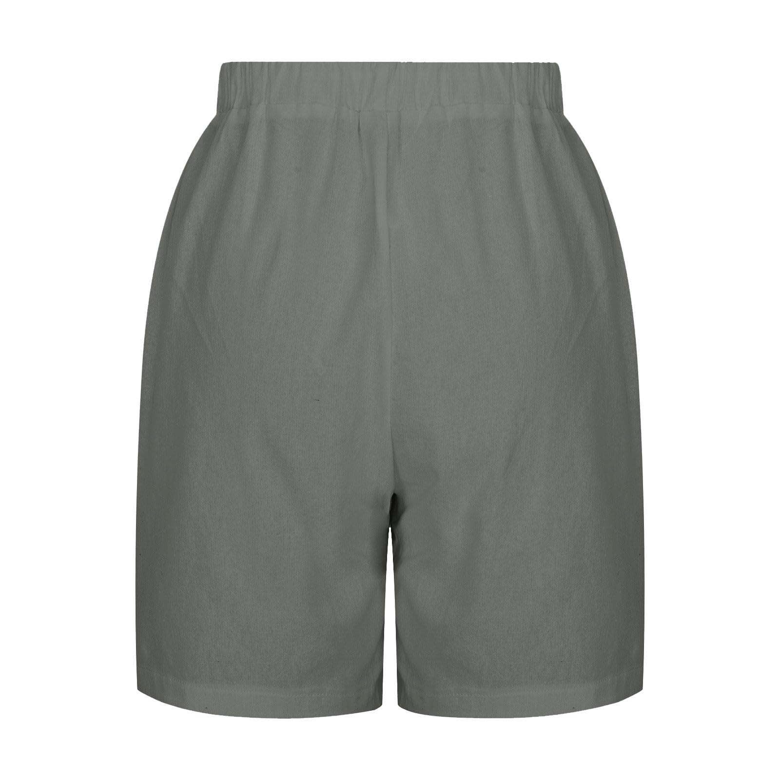 High Waisted Cotton Shorts for Women - Summer Hiking & Lounge Wear