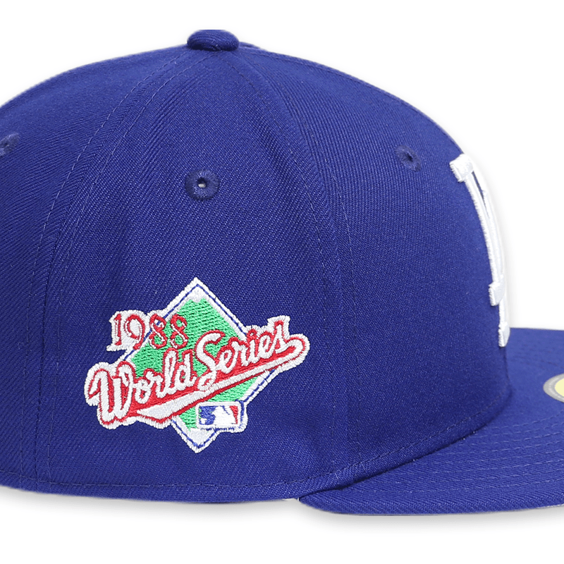 Los Angeles Dodgers 1988 World Series Blue 59FIFTY Fitted Baseball Cap for Men - Perfect for Game Day, Sports Events & Fan Collections