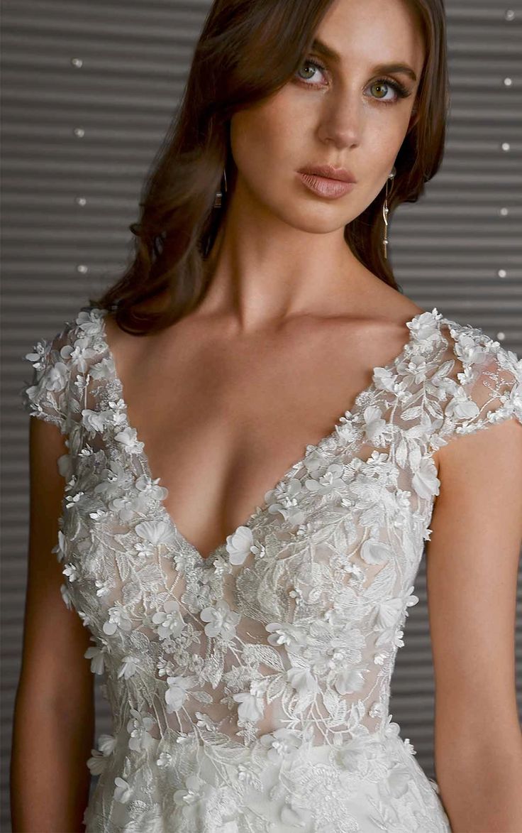 Martina Liana 1447 Wedding Dress - Elegant Lace Bridal Gown for Church Ceremony & Formal Reception