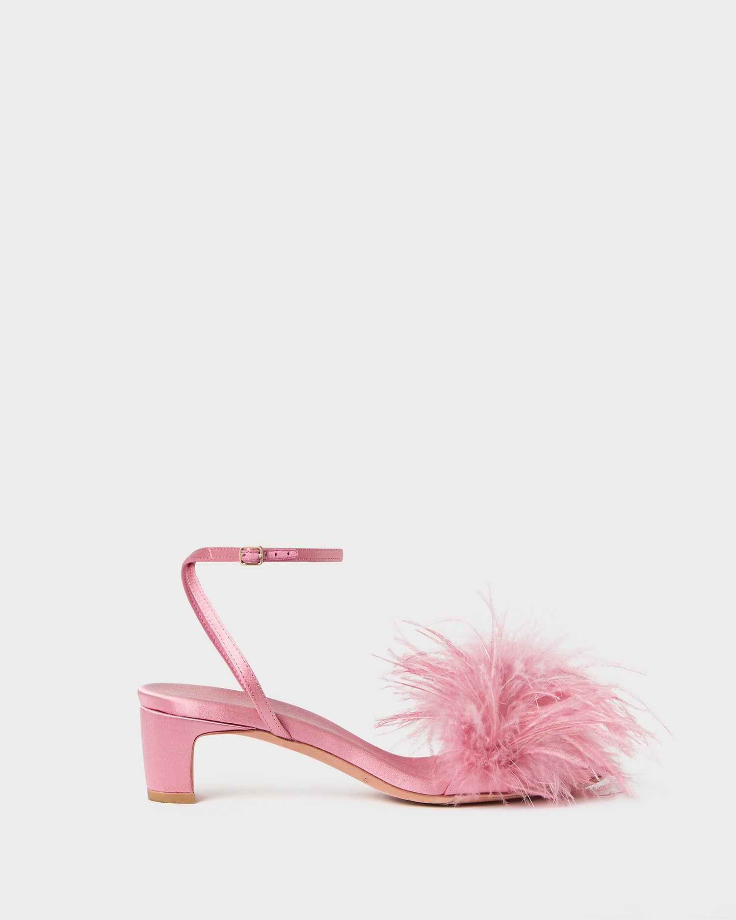 Senna Rose Satin & Feather Sandals - Elegant Women's Summer Dress Shoes for Weddings, Parties & Special Occasions