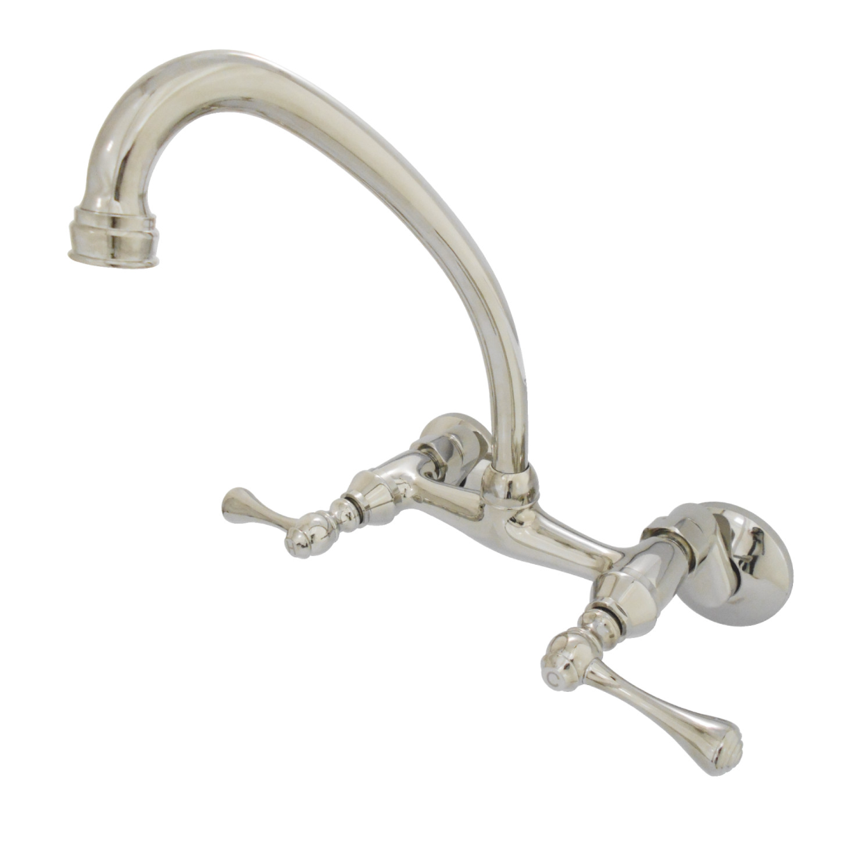 Stainless Steel Lever Handle Wall Mount Kitchen Faucet with Adjustable Centers - Perfect for Modern Farmhouse, RV, and Tiny Home Sinks