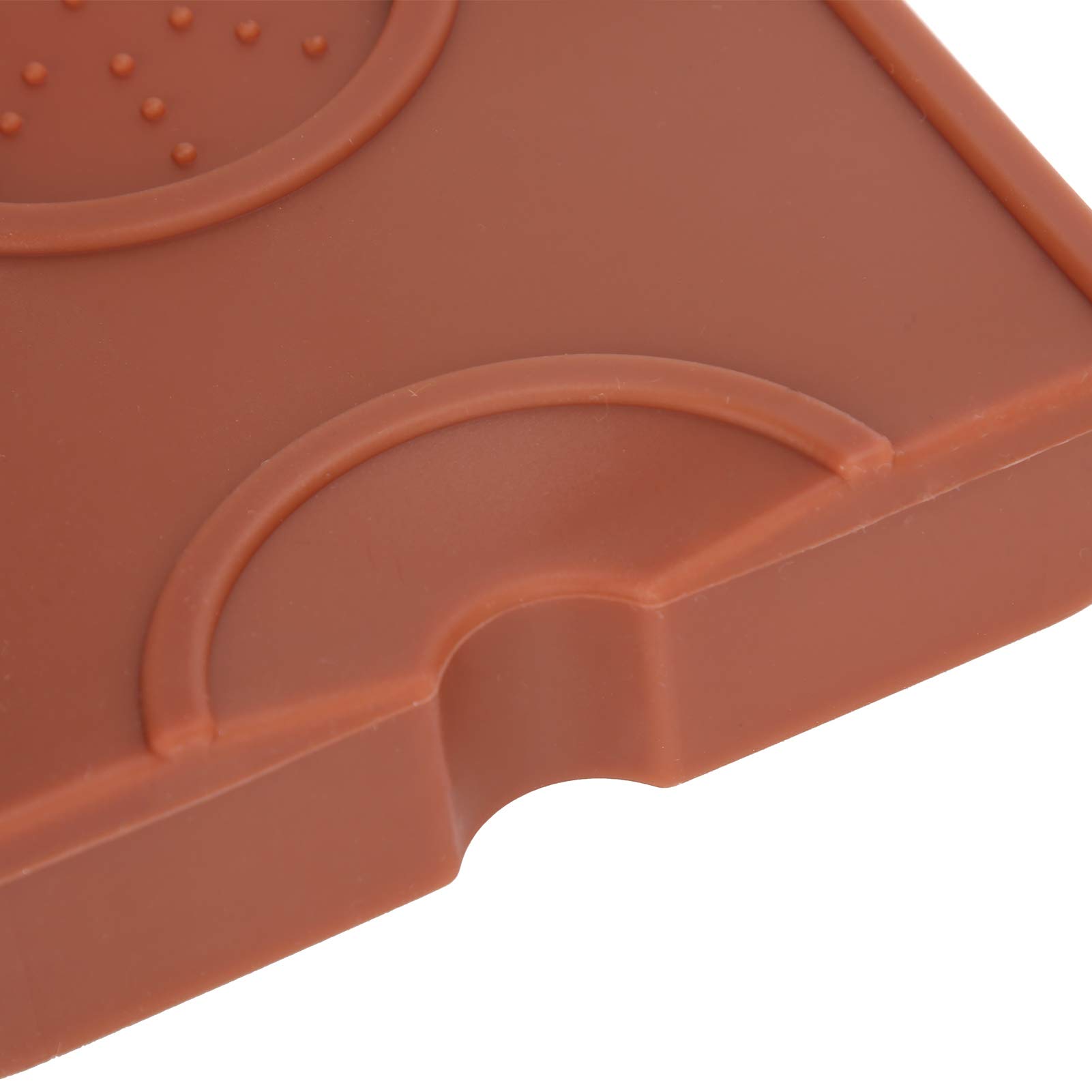 Non-Slip Silicone Coffee Tamper Mat - Anti-Skid Espresso Tamping Pad for Baristas & Home Brewing (Brown) | Perfect for Espresso Machines, Coffee Shops & Home Coffee Stations