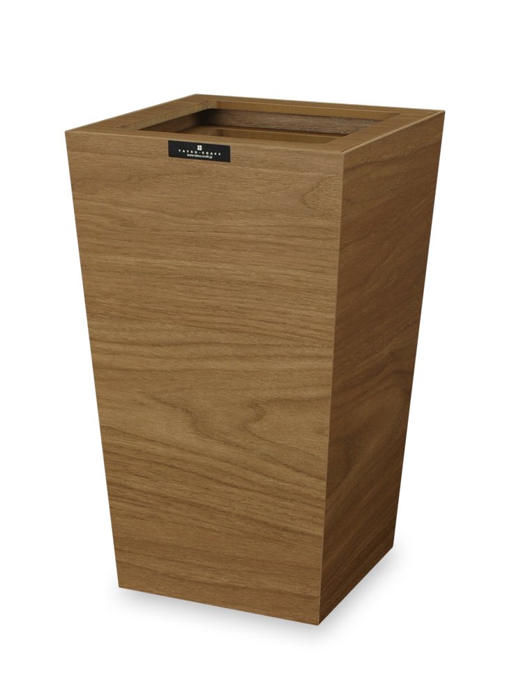 Bosk Dust Box Square M - Brown Wooden Storage Box for Home Office Organization | Perfect for Storing Stationery, Jewelry & Small Items