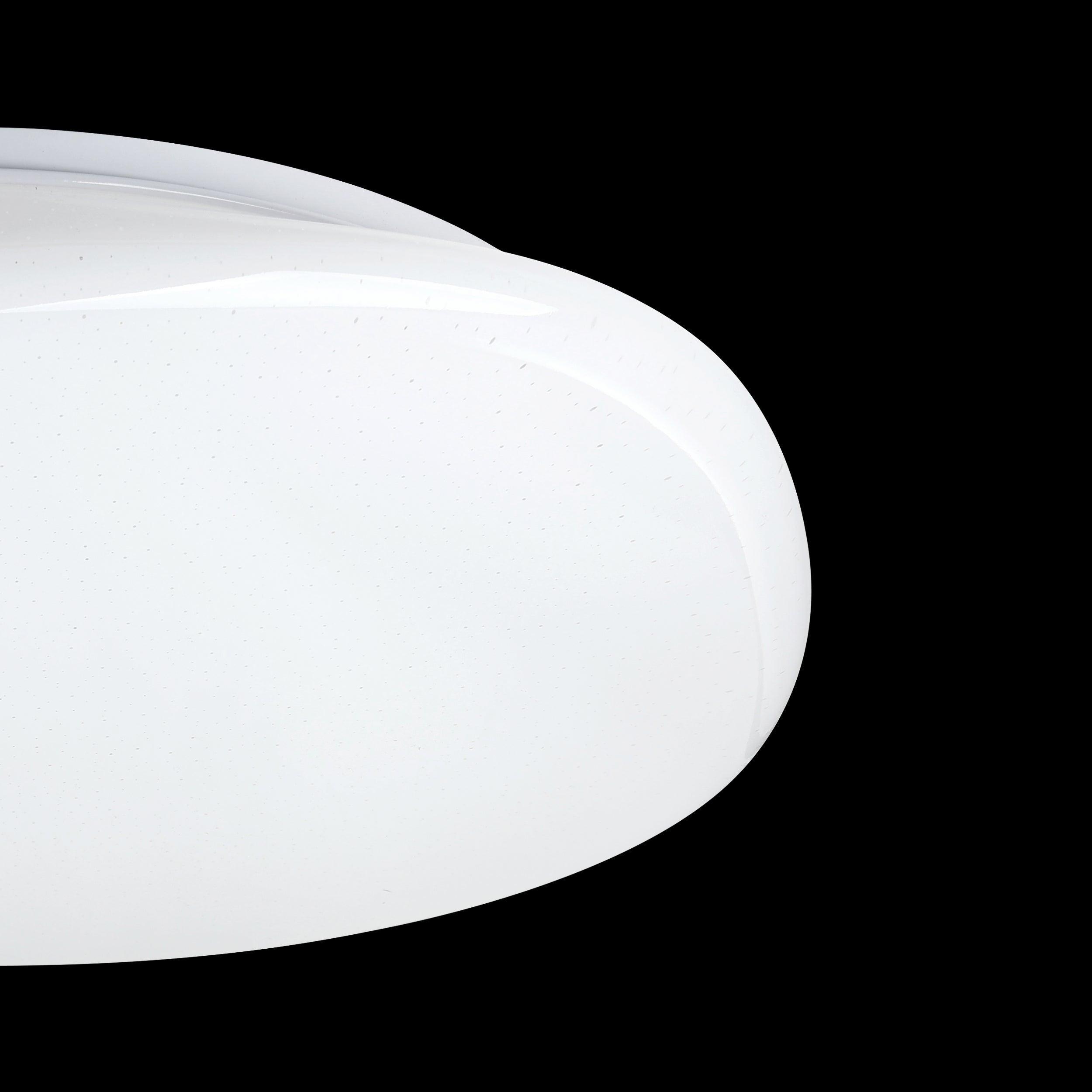 Eglo Connect Sileras Z Smart LED Pebble Shaped Ceiling Flush Mount Light 43cm - Modern Smart Home Lighting for Living Room, Bedroom & Kitchen