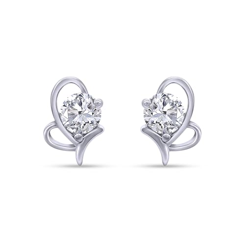 White Gold Plated Silver- White Cubic Zirconia