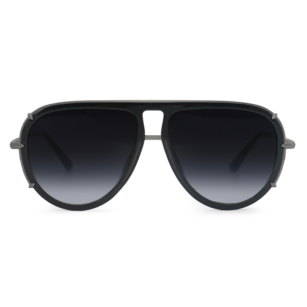 Ivy Luxe Black Tangle-Free Round Aviator Sunglasses for Women - UV Protection, Lightweight & Stylish for Driving, Beach, and Outdoor Activities