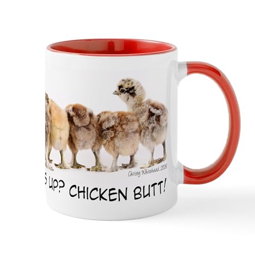 White/Red Inside - What's Up? Chicken Butt! Mug