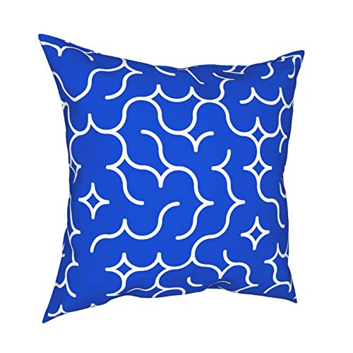 Blue and White Random Arc Pattern
