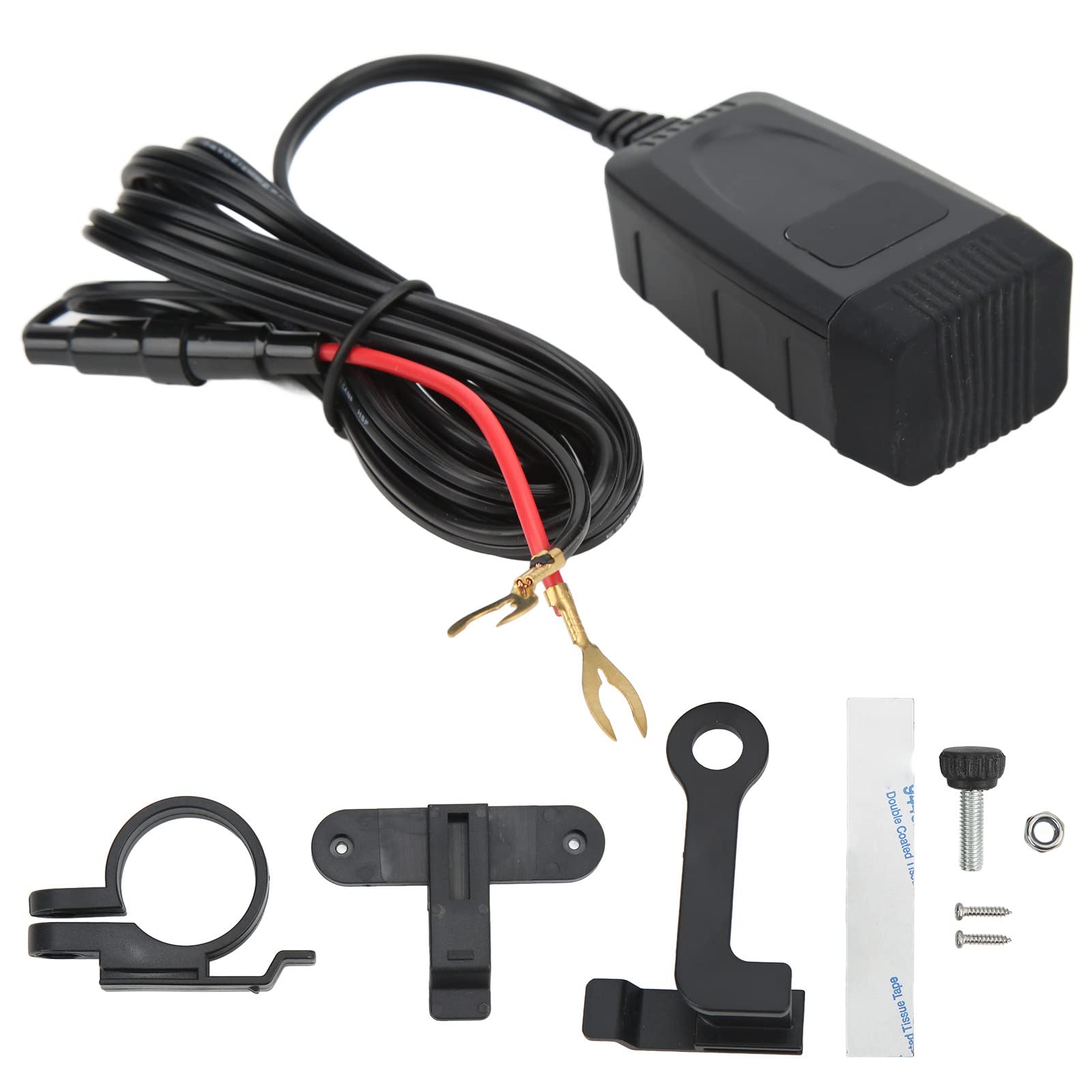 Dual USB Motorcycle Charger Socket with QC3.0 Fast Charging, Waterproof Cover, Voltage Monitor & Independent Switch - Perfect for Harley, Honda, Yamaha & Adventure Bikes