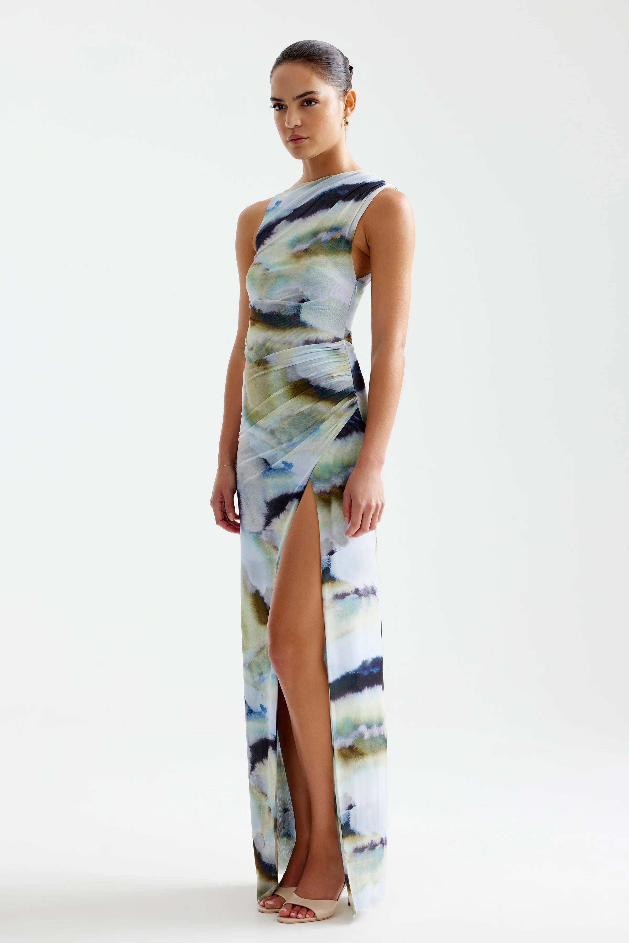 Fiora Women's Blue Floral Print Summer Dress - Perfect for Beach Vacations, Parties & Casual Outings