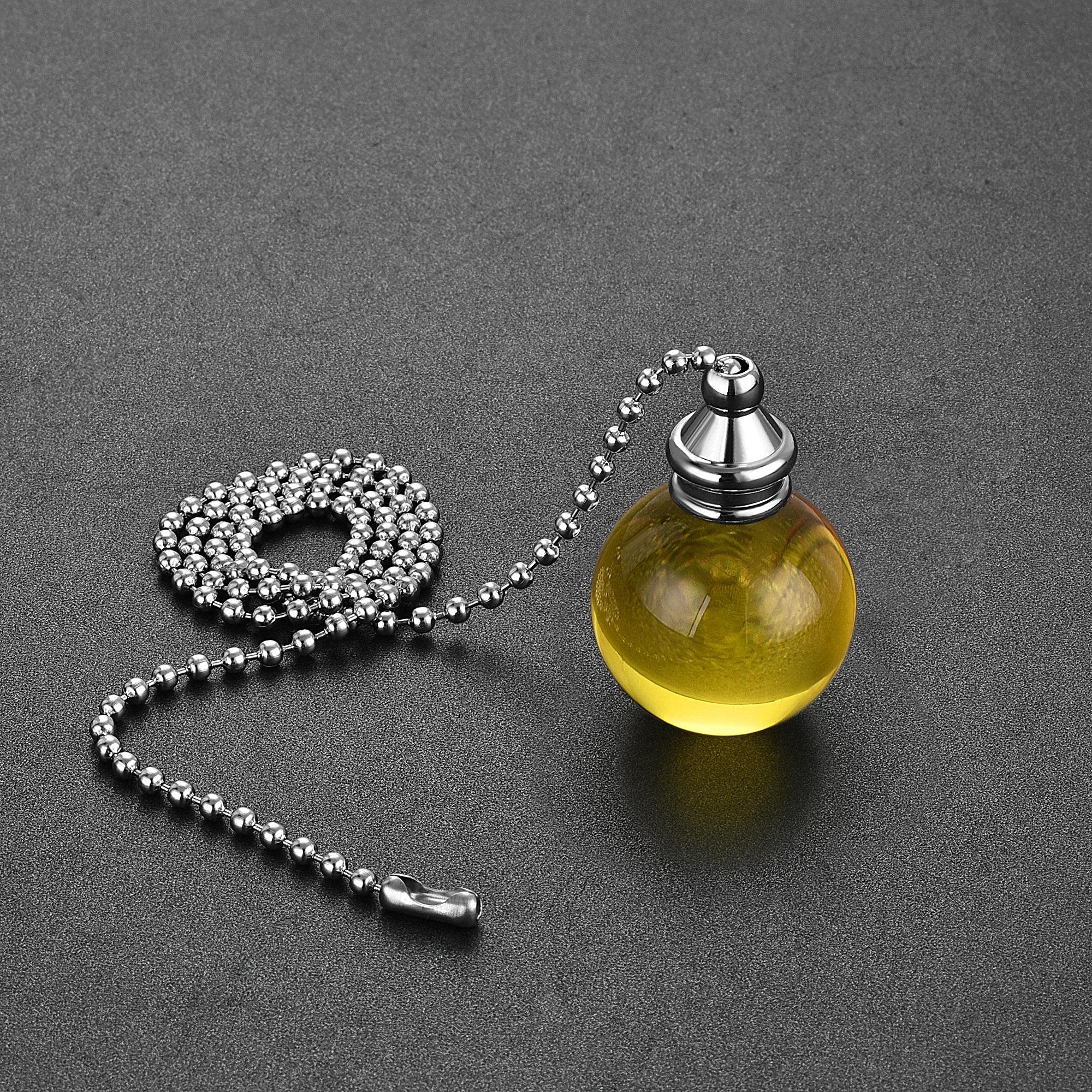 uxcell 20 Inch Ceiling Fan Pull Chain with 30mm Crystal Ball Pendant - Golden Tone Lighting Accessory for Fan & Light Control - Perfect for Home, Bedroom, Living Room & Office Decor
