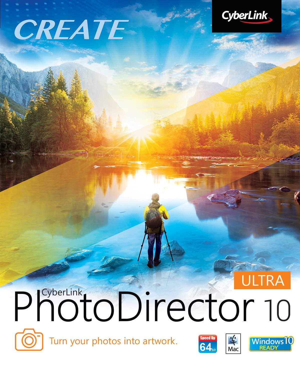 Cyberlink PhotoDirector 10 Ultra - Professional Photo Editing Software for Windows PC [Digital Download] - Perfect for Photographers, Designers & Content Creators