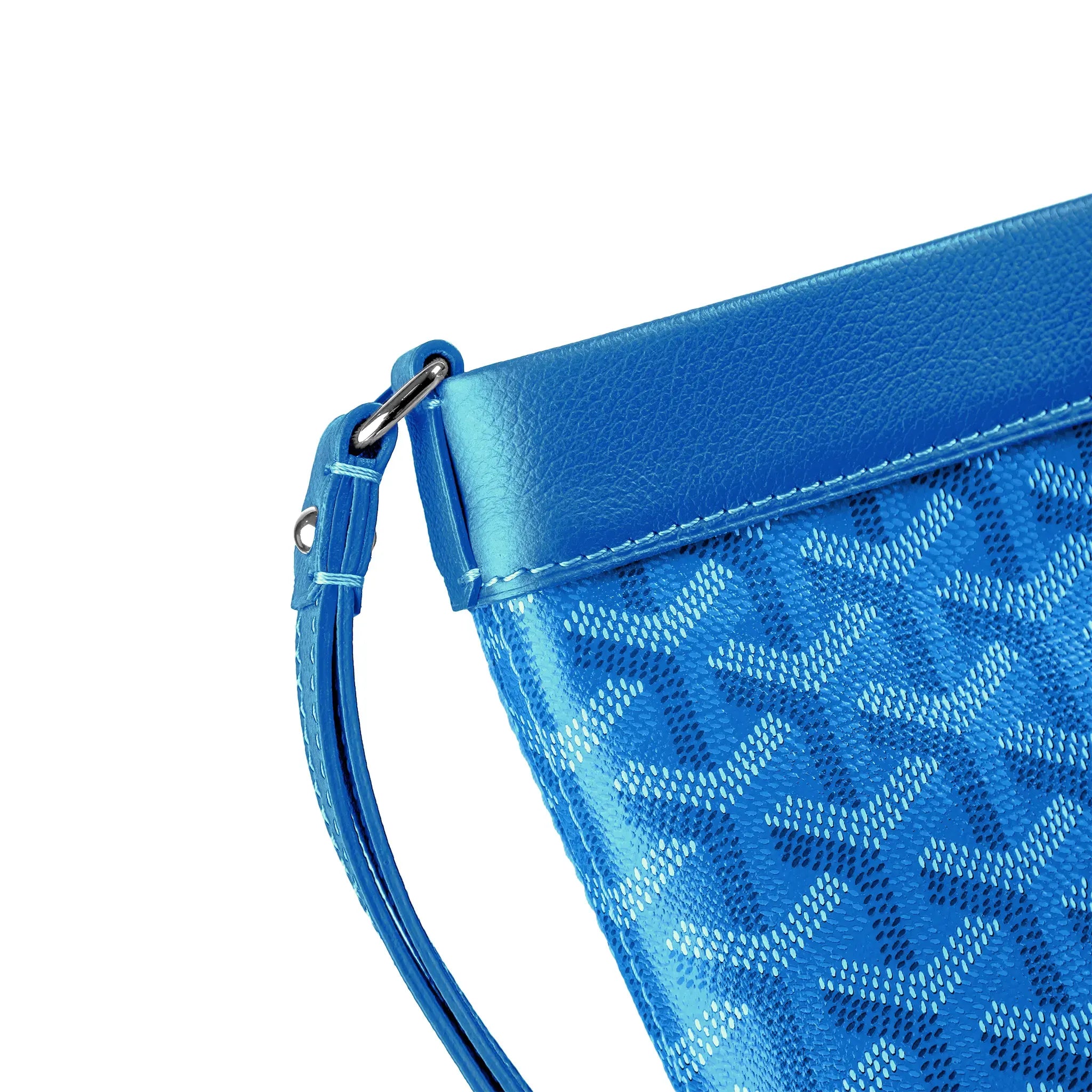 Goyard Conti Sky Blue Leather Pouch - Luxury Crossbody Bag for Women - Perfect for Travel, Shopping & Everyday Use