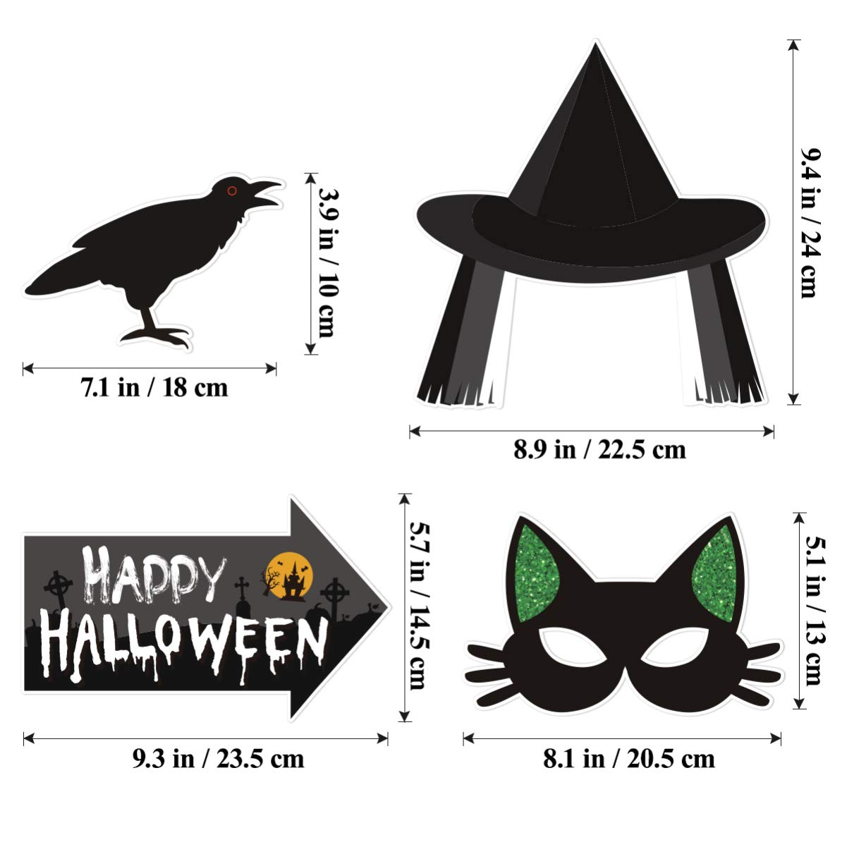20PCS Halloween Photo Booth Props Kit - Creative Party Decorations & Photo Backdrop Accessories for Halloween Celebrations, Costume Parties & Spooky Fun