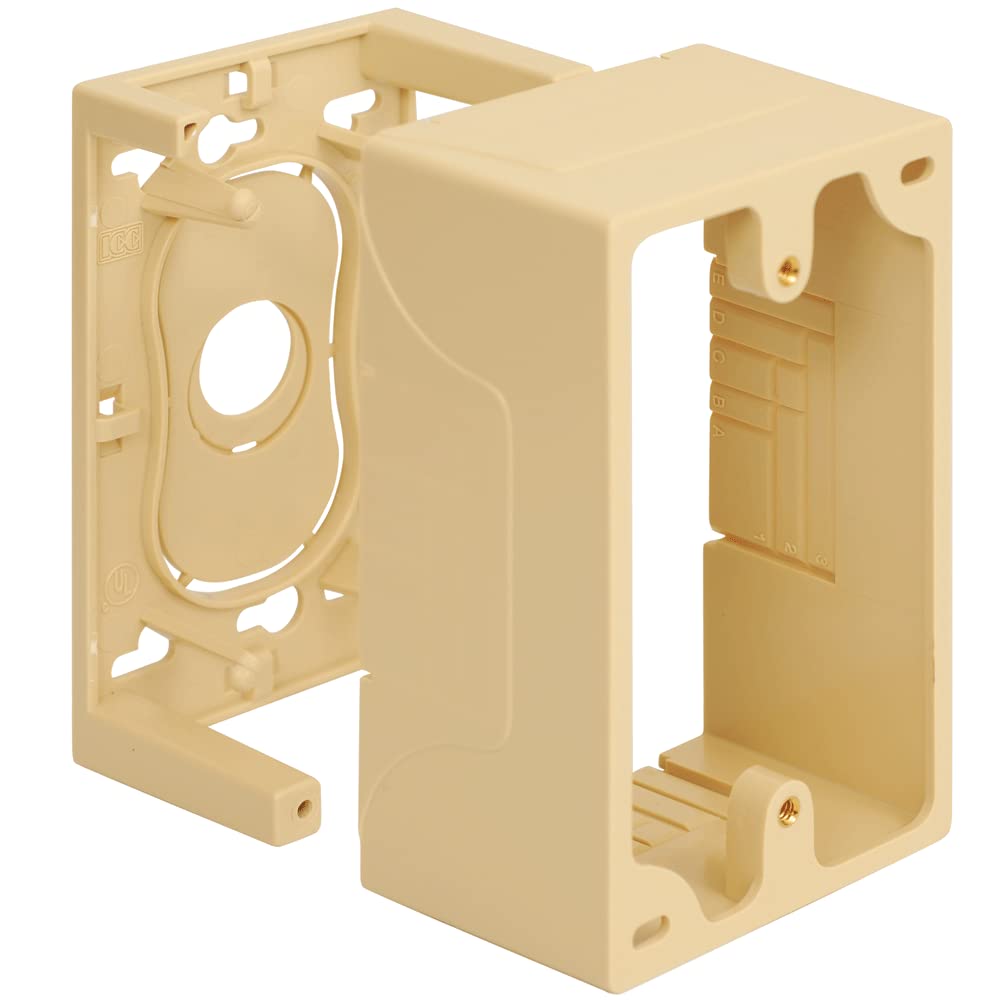 Single Gang ICC Mounting Box Junction - Electrical Wiring Enclosure for Home & Commercial Use | Easy Installation for Switches & Outlets