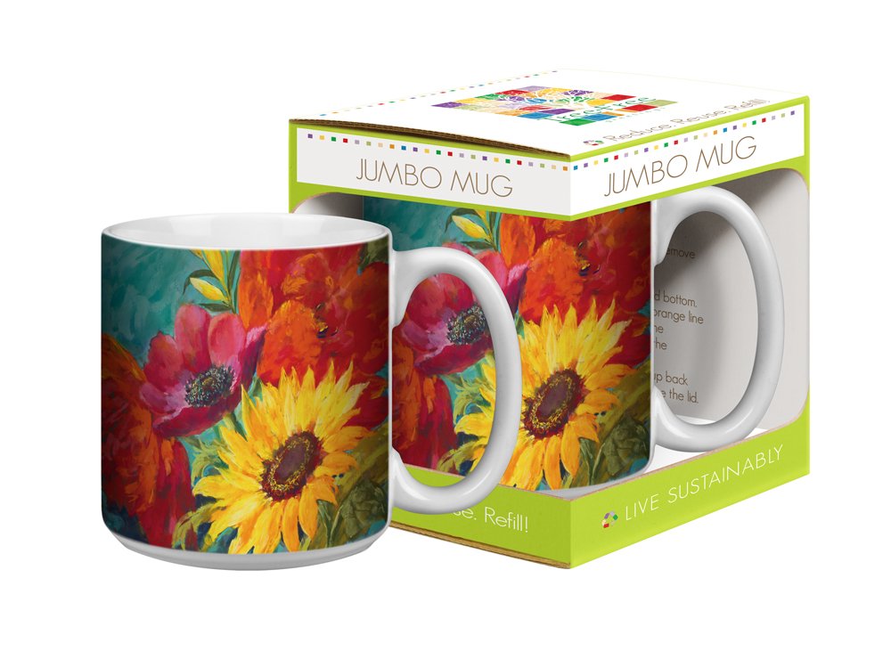 Eco-Friendly Tree-Free Greetings Coffee Mug - Colorful Ceramic Travel Mug for Office, Home & Gifts | BPA-Free, Dishwasher Safe