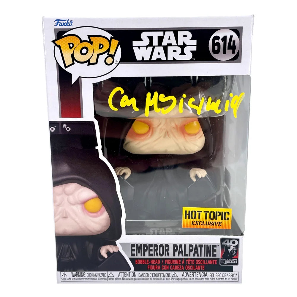 Ian McDiarmid Signed Funko Pop Star Wars Emperor Palpatine 614 - JSA COA Autograph - Collectible Action Figure for Star Wars Fans & Memorabilia Collectors - Perfect for Display, Gifts & Conventions