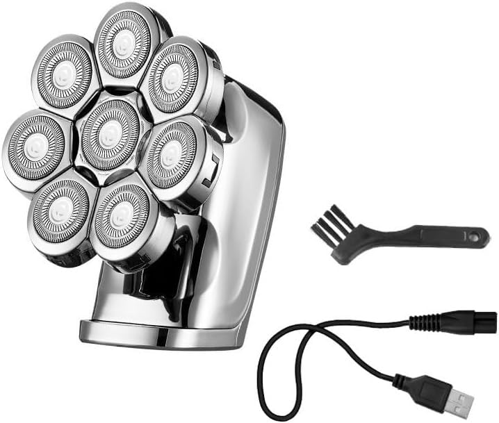 Men's Electric Razor & Shaver - 8-Blade Floating Head, Waterproof, Rechargeable Hair Clipper for Bald Head & Beard Trimming - Perfect for Travel, Home & Gym Use