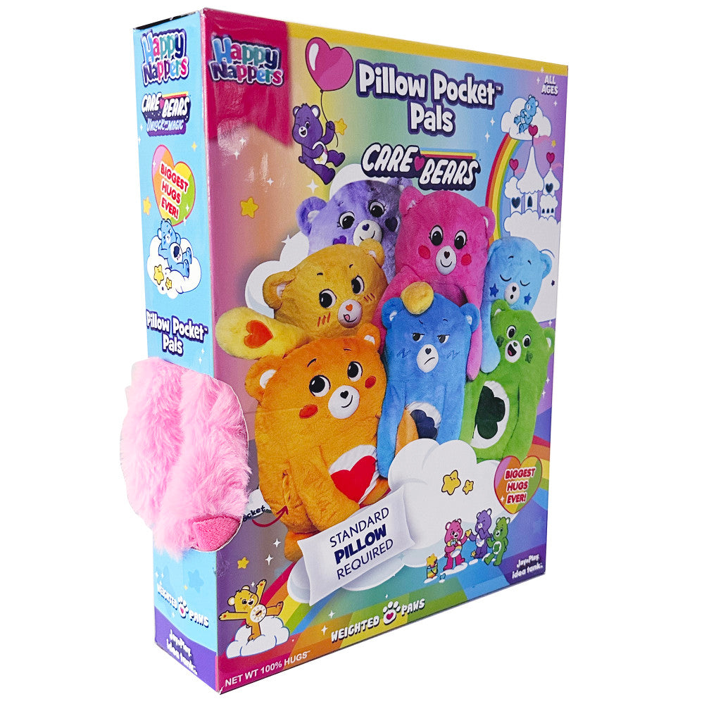 Care Bears Cheer Bear Happy Nappers Plush Pillow - Soft Cuddly Stuffed Animal for Kids | Perfect for Nap Time, Bedtime & Playtime