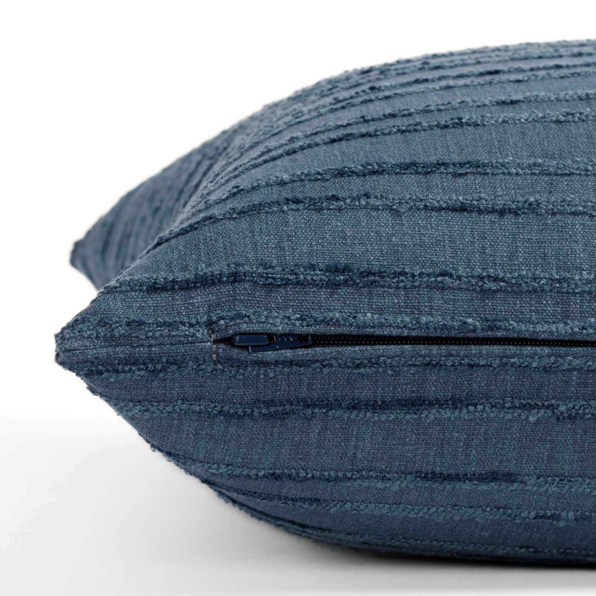 Malibu Stripe 22x22 Navy Throw Pillow Cover - Soft Decorative Cushion for Sofa, Bed & Home Decor