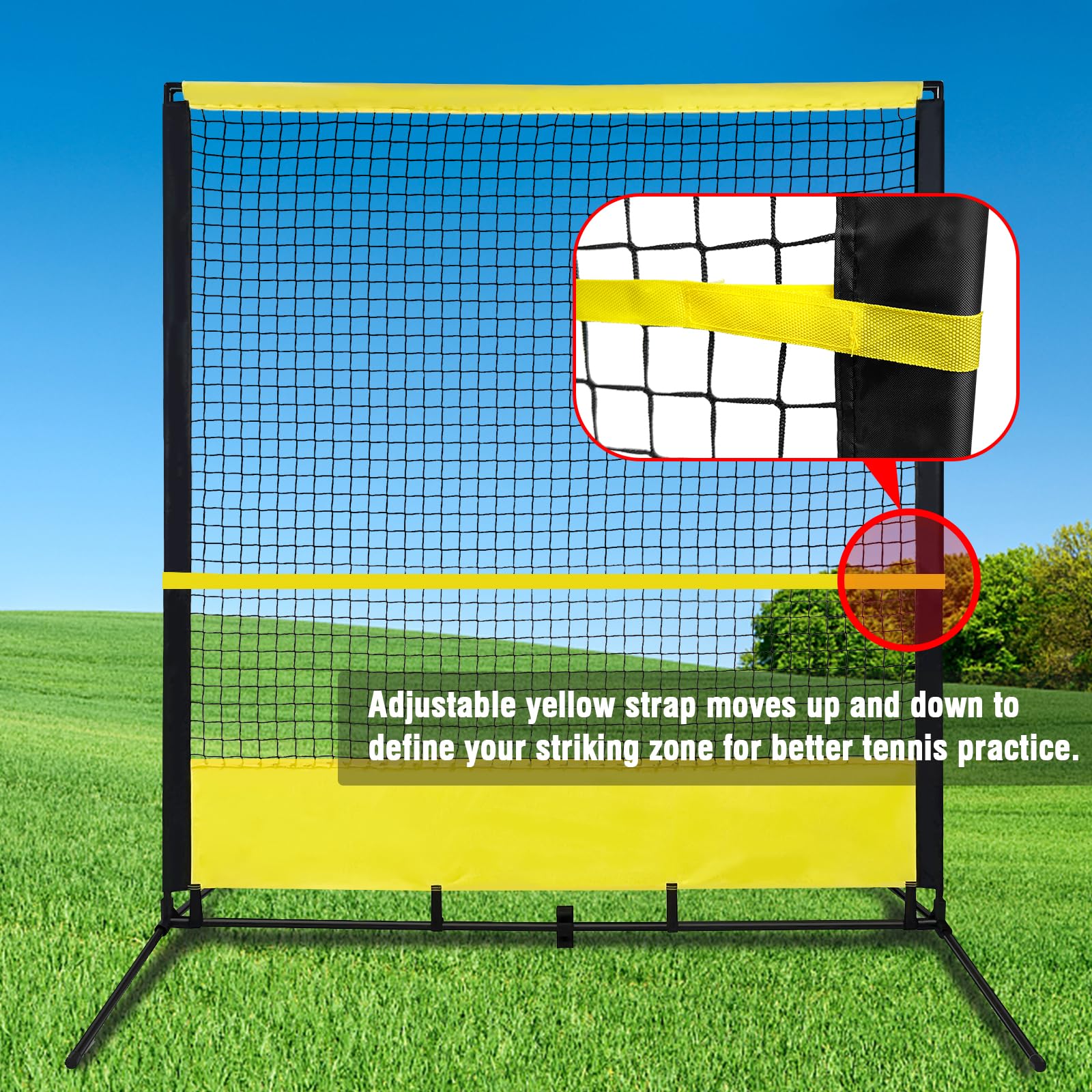 Portable Backstop Barrier Netting for Lacrosse, Soccer, Basketball & Tennis - Multi-Sport Protective Screen with Carry Bag | Perfect for Backyard Practice, Training & Game Protection